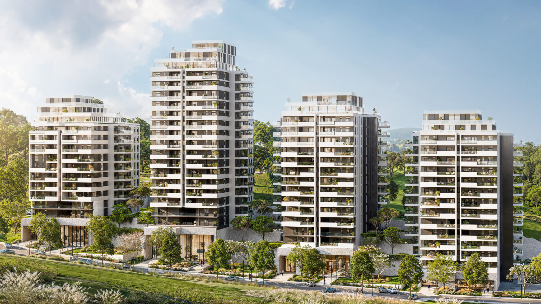 הדמיית חוץ פרויקט חביבה רייק 20-28, חיפה - פינוי בינוי בחיפה | עץ השקד הנדסה
